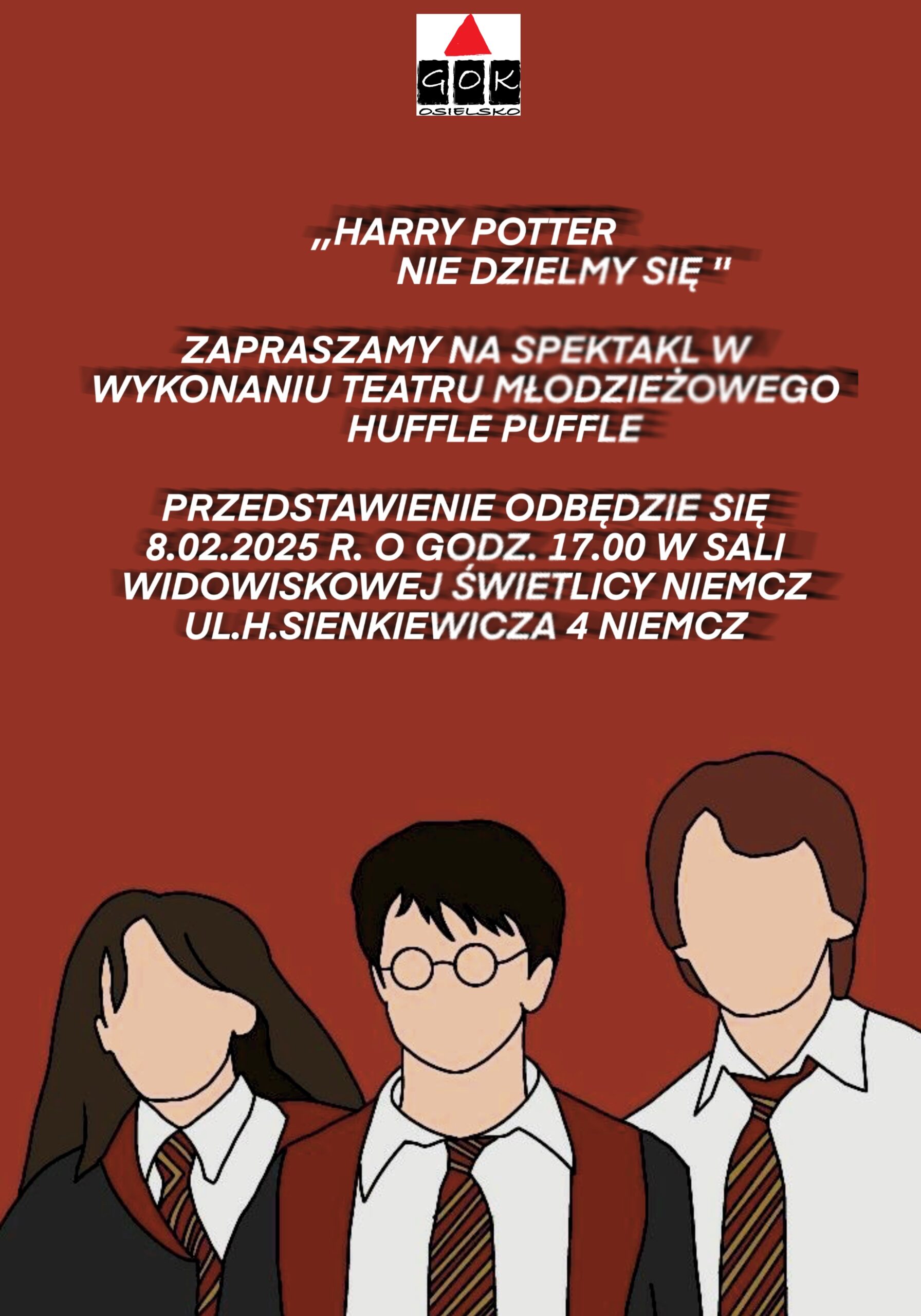 Read more about the article Premiera Spektaklu ” Harry Potter” Świetlica Niemcz