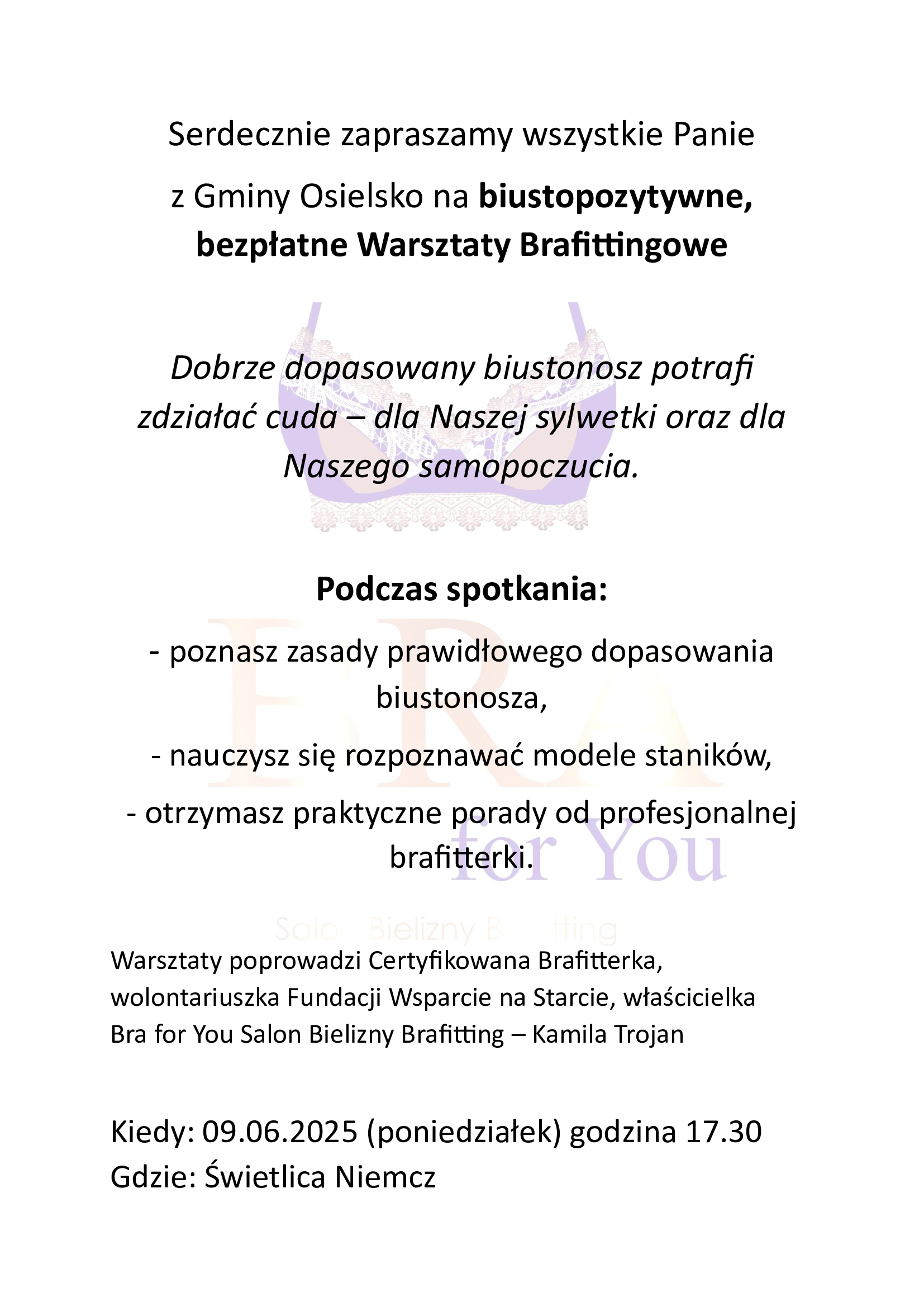 Read more about the article Warsztaty Brafittingowe