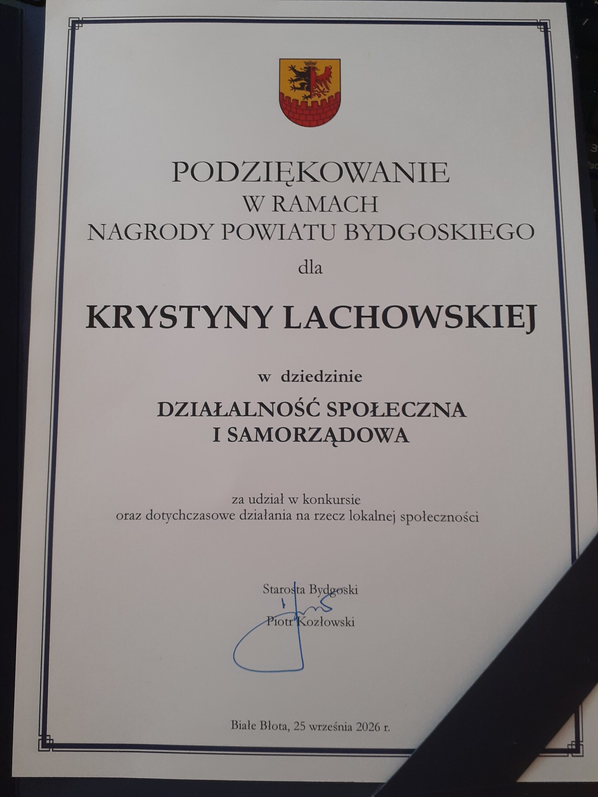 Read more about the article Wręczenie nagród powiatu dla sołtys Sołectwa Niemcz
